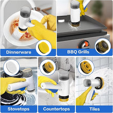 Load image into Gallery viewer, Electric Spin Scrubber Cleaner Spray - SIMWAL Power Shower Scrubber with All Purpose Cleaner Dispenser, IPX7 Waterproof Cordless Cleaning Brush with 5 Replaceable Heads for Kitchen/Bathroom/Tile

