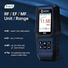 Load image into Gallery viewer, ERICKHILL EMF Meter,3-in-1Rechargeable Digital Electromagnetic Field Radiation Detector for EF RF MF,5G Cell Tower, WiFi Signal Detector, for Home&amp;Office EMF Inspections, and Ghost Hunting
