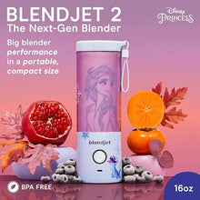 Load image into Gallery viewer, BlendJet Portable Blender for Smoothies &amp; Shakes - 16oz BlendJet Cordless Personal &amp; Small Blender, USB-C Rechargeable &amp; Self Cleaning - Quiet Mini Travel Blender with Stainless Steel Blade (Elsa)
