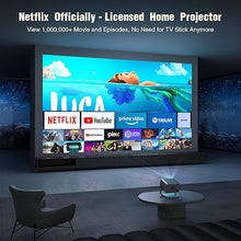 Load image into Gallery viewer, [Netflix Officially &amp; AI Auto Focus] VOPLLS 4K Projector with WiFi and Bluetooth, 3D DoIby Audio &amp; Auto Keystone Video Projector, 600 ANSI Outdoor Movie Projector, 50% Zoom, MAX 300&#39;&#39;Display(Grey)
