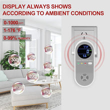 Load image into Gallery viewer, Plug in Carbon Monoxide Detector, Carbon Monoxide Alarm, 3-in-1 Real-time Digital Display CO Level, Fahrenheit(°F) &amp; Humidity, Co Detector Monitor for Home,RV,Apartment
