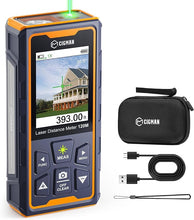 Load image into Gallery viewer, Laser Measuring Tool, CIGMAN 393ft Green-Beam Laser Measure, Outdoor Laser Measurement Tool with 4X Camera, P2P Technology, IP68, Rechargeable Laser Distance Meter, Length, Area, Volume, Angle Sensor
