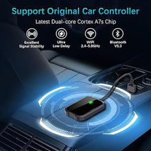 Load image into Gallery viewer, Wireless Carplay Adapter - Mini Car Play Wireless Adapter, Converts Factory Wired to Wireless Carplay Dongle, Plug &amp; Play Carplay Adapter Compatible with Apple iPhone 6+/iOS10+ &amp; Cars Built-in CarPlay
