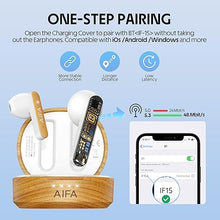Load image into Gallery viewer, AIFA Wireless Earbuds Bluetooth 5.3 Headphones for Women, Wooden Case Wireless Earphones 35 Hrs Playtime with Noise Cancelling Mic for Calls TV Smart Phone Laptop
