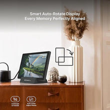 Load image into Gallery viewer, Avyona 10.1" Smart WiFi Digital Photo Frame — 3000mAh Battery, 32GB Storage, HD IPS Touchscreen, Frameo App Instant Photo/Video Sharing, Auto-Rotate, Raven Black
