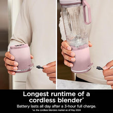 Load image into Gallery viewer, Ninja Blast Max, Portable Blender + Twist &amp; Go, Personal Blender, Ninja Blender, Smoothie, Blend, Ice Crush, 3 Programs, Cordless, 22 oz removable Vessel, Dishwasher Safe, Leakproof, Pink, BC251PK
