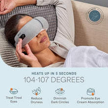 Load image into Gallery viewer, LifePro Portable FSA/HSA Eligible Eye Massager with Heat and Vibration-4 Soothing Modes for Compression Massage to Help Reduce Puffy and Dry Eyes-Rechargeable Heated Migraine Mask with Bluetooth Music
