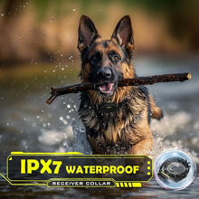 Load image into Gallery viewer, PATPET Dog Training Collar, 1.2 Mile Range 101 Training Levels Dog Shock Collar with Remote Control (15-150 lbs), Waterproof 100% Safe E Collar for Large Breed for Dogs Black with Bright Green
