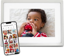 Load image into Gallery viewer, Skylight Digital Picture Frame - WiFi Enabled with Load from Phone Capability, Touch Screen Digital Photo Frame Display - Customizable Gift for Friends and Family - 10 Inch Silver
