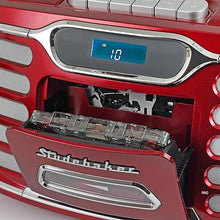 Load image into Gallery viewer, Studebaker Retro Edge Big Sound Bluetooth Boombox with CD/Cassette Player-Recorder/AM-FM Stereo Radio (Red/SB2150R)
