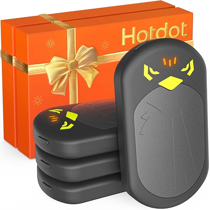 Hand Warmers Rechargeable with Gift Box, for Men Women, 4 Pack Fast Heating Electric Hand Warmer, Portable Hot Hands Handwarmers for Outdoors, Golf, Hunting, Camping Gray