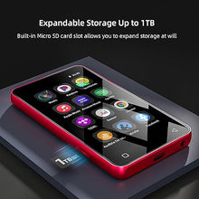 Load image into Gallery viewer, MP3 Player with Bluetooth and WiFi,MP3 Player with Spotify,Spotify Kids,Audible,Pandora,Amazon Music,4&quot; Music Player MP4 Up to 1TB(80GB,Red_Black)
