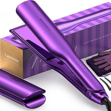 Load image into Gallery viewer, 2-in-1 Hair Straightener &amp; Curler, 8.5&quot; Extra-Large Ceramic Iron with 20M Anions (Purple)
