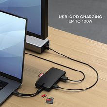 Load image into Gallery viewer, Satechi USB C Hub Multiport Adapter, USB C Docking Station 9 in 1, 4K HDMI, 100W USB C PD Charging, USB C Data, 2 USB-A, GbE, Micro/SD Card Readers, VGA, for MacBook, Windows - Black
