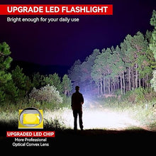 Load image into Gallery viewer, LETMY Tactical Flashlight - 2 Pack Bright Military Grade Flashlights High Lumens - Portable Handheld Flash Light, 5 Modes Zoomable Waterproof Flashlights for Home Emergency Camping- Red
