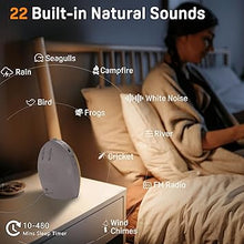 Load image into Gallery viewer, Sound Machine White Noise Machine with 25 Soothing Sounds, 17 Night Lights, 5W Stereo Bluetooth Speaker, Sleep Timer, Wake Up Light Sunrise Alarm Clock for Bedrooms, Ideal Gift for Baby, Kids, Seniors
