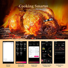 Load image into Gallery viewer, 800FT Smart Wireless Meat Thermometer with Digital Meat Probe, Bluetooth Meat Thermometer with App Host Control for Barbecue, Outdoor Grilling, Oven &amp; Smoker (Two*Probe-01)
