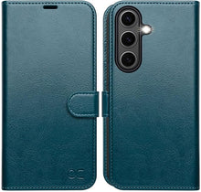 Load image into Gallery viewer, OCASE Compatible with Galaxy S25 Wallet Case, PU Leather Flip Folio Case with Card Holders RFID Blocking Kickstand [Shockproof TPU Inner Shell] Protective Phone Cover 6.2 Inch 2025, Peacock Blue
