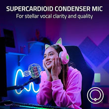 Load image into Gallery viewer, Razer Seiren V3 Chroma RGB USB Microphone: Stream &amp; Game Reactive Lighting - Tap-to-Mute Sensor - Condenser Mic - Digital Gain Limiter &amp; Shock Absorber - PC, Discord, OBS Studio, XSplit - Black
