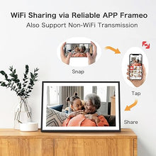 Load image into Gallery viewer, Digital Picture Frame, 15.6 Inch Large Frameo Digital Photo Frame WiFi, 32GB, 1920 * 1080 IPS HD Touch Screen, Tabletop&amp;Wall-Mounted, Share Picture Video, Birthday, Wedding, for Mom
