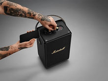 Load image into Gallery viewer, Marshall Tufton Portable Bluetooth Speaker, Black &amp; Brass
