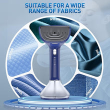 Load image into Gallery viewer, Steamer for Clothes - 1800W Powerful Steam, 2 Modes for Wet and Dry Ironing, 20-Second Fast Heat-up,Detachable Water Tank with Heat-Resistant Gloves -Removing Wrinkles.Only for 120V Countries.Blue
