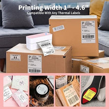 Load image into Gallery viewer, ASprink Bluetooth Thermal Label Printer - 241BT Wireless Shipping Label Printer for Small Business &amp; Packages, Pink Thermal Label Printer Shipping Label Maker, Compatible with iPhone, USPS, Amazon
