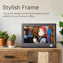 Load image into Gallery viewer, KODAK 7 Inch Wood Digital Picture Frame with Remote Control, 1024x600 IPS Screen HD Display Digital Photo Frame, USB or SD Card Required, Auto-Rotate, Supports Photo/Video/Music/Calendar/Slideshow
