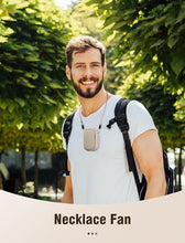 Load image into Gallery viewer, Portable Mini Waist Clip on/Necklace Fan 2 in 1, Personal Hands-free Belt Fans for Shirt, Battery Operated Rechargeable Cooling Fan, Wearable Body Fan, Hanging Neck Fan, 3 Speeds for Outdoor

