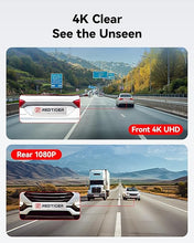 Load image into Gallery viewer, REDTIGER Dash Cam Front Rear, 4K/2.5K Full HD Dash Camera for Cars, Included 32GB Card, Built-in Wi-Fi GPS, 3.16” IPS Screen, Night Vision, 170°Wide Angle, WDR, 24H Parking Mode(F7NP)
