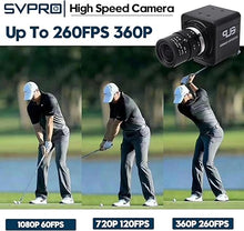 Load image into Gallery viewer, SVPRO USB Camera 1080P 60fps High Speed 260fps@360P,120fps@720P Industrial Video Camera with 2.8-12mm Zoom Lens, Manual Focus Close-up Camera UVC Golf Swing Camera for Windows Linux MacOS Android
