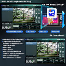 Load image into Gallery viewer, CCTV Camera Tester 7&quot; IPS Touch Screen 6K 12mp IP Camera Tester CVBS Analog Camera Built-in WiFi with IP Discovery/POE/RJ45 Cable TDR Test/PTZ Control/HDMI Output/IPC Tester/Network Tool
