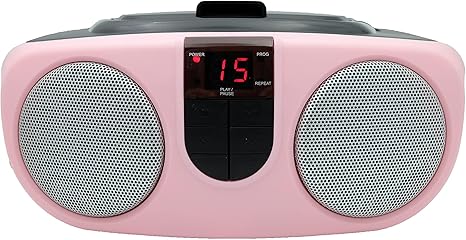 PROSCAN SRCD243 Portable CD Player with AM/FM Radio, Boombox (Pink)