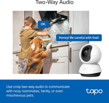 Load image into Gallery viewer, TP-Link Tapo 2K QHD Pan/Tilt Security Camera for Pet Camera, Baby Monitor, Motion Detection, Motion Tracking, 2-Way Audio, Night Vision, Cloud &amp;SD Card Storage, Works w/Alexa &amp; Google Home(Tapo C220)
