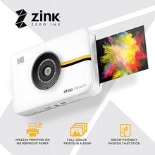 Load image into Gallery viewer, Kodak Step Touch | 13MP Digital Camera &amp; Instant Printer with 3.5 LCD Touchscreen Display, 1080p HD Video - Editing Suite, Bluetooth &amp; Zink Zero Ink Technology | White
