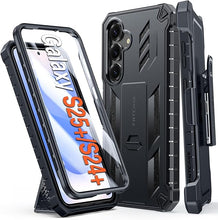 Load image into Gallery viewer, FNTCASE for Samsung Galaxy S25-Plus Case: Military Grade Rugged Cell Phone Cover with Kickstand &amp; Holster | Shockproof TPU Protection Bumper Matte Textured Design for Samsung S24 Plus Cases (Black)
