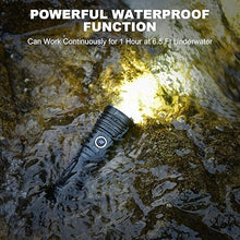 Load image into Gallery viewer, WUBEN T70 Rechargeable Flashlight, 4200 Lumens Super Bright Flashlight with Holster, USB-C Charging Flashlight with 6 Modes, IP68 Waterproof 5000mAh Flashlight for Camping, Searching, Hunting
