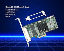 Load image into Gallery viewer, 1GbE Ethernet Card I340-T4 Quad RJ-45 Copper Ports PCIE X4 Ethernet Server Network Adapter(NIC) E1G44HTBLK Compatible Intel 82580 Chip with Low Profile Bracket
