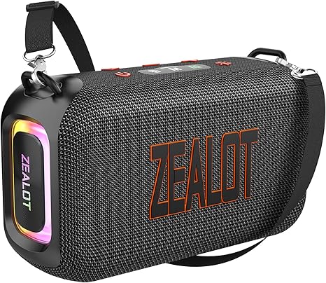 ZEALOT Bluetooth Speaker,50W (60W Peak) Portable Speaker with Loud Audio, Speaker Bluetooth Wireless for Outdoor, IPX6 Waterproof, Dual Pairing, EQ, Bluetooth 5.3, for Home/Outdoor/Beach/Party