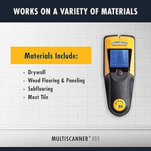 Load image into Gallery viewer, Zircon x85 Center Finding Stud Finder with AC Live Wire Detection and Thermal Wall Scanner for Detecting Water-Filled PEX Tubing up to 2 inches Deep
