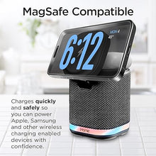 Load image into Gallery viewer, iHome Bluetooth Speaker with Wireless Charger, Charging Station with Color Changing Night Light - Dark Gray (iPBT50DG)
