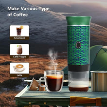 Load image into Gallery viewer, Portable Electric Espresso Machine, Travel Coffee Maker for Camping, Car Coffee Maker Self-Heating, Compatible with Ground Coffee &amp; NS Capsule for RV, Hiking, Office (Modern Weave)
