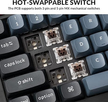 Load image into Gallery viewer, Keychron V6 Wired Custom Mechanical Keyboard, Full-Size QMK/VIA Programmable Macro with Hot-swappable Keychron K Pro Brown Switch Compatible with Mac Windows Linux (Frosted Black-Translucent)
