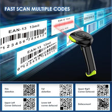 Load image into Gallery viewer, Eyoyo 2D Wireless Barcode Scanner,[2.4G Wireless&amp;Bluetooth&amp;USB Connection],Ergonomics Handheld Barcode Scanner Reader, Automatic Fast Accruate Scanning 2D 1D QR Code,Compatible with iphone,ipad,laptop
