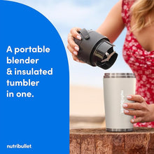 Load image into Gallery viewer, nutribullet Flip Portable Blender with Insulated Cup, Matte Linen, NBPB50350LIN
