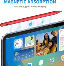 Load image into Gallery viewer, DRYMOKINI Stylus Pen for Touchscreen, Active Stylus Pen Compatible for Android and iOS Tablet/Phones, Rechargeable Universal Stylist Pencil Compatible for A-pple/i-Pad/Phone Tablet, Red
