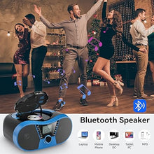 Load image into Gallery viewer, Gueray CD Player Boombox with Bluetooth,Portable Stereo Sound CD Music Boombox Player Speaker with FM Radio USB MP3 Playback AUX Input Headphone Jack LCD Display,Gifts for Grandpa,Grandma,Dad,Kids
