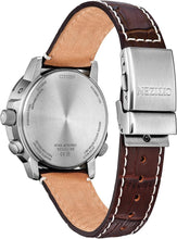 Load image into Gallery viewer, Citizen Men's Eco-Drive Promaster Eco Sky, Silver-Tone Stainless Steel Watch, Brown Leather Strap, Brown Dial (Model: CB0248-01X)
