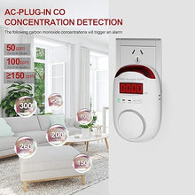 Load image into Gallery viewer, Koabbit Carbon Monoxide Detector - Plug in CO Level Monitor Alarm with Digital Display Sound &amp; Light Warning for Home/Apartments/Hotel,Accurate &amp; Easy to Install (White)
