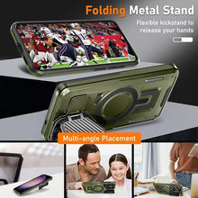 Load image into Gallery viewer, for Samsung Galaxy S25 Case with Screen Protector 6.2-Inch,[Compatible with Magsafe][Adjustable Camera Cover Stand] Military-Grade Protection Shockproof Protective Magnetic Case-Olive Green
